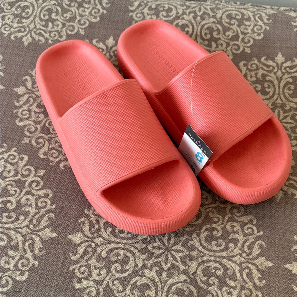 Primark Coral-Pink Slide Sandals